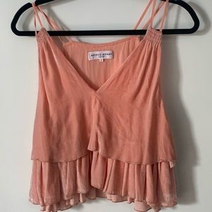 Apiece Apart Velvet Ruffle Crop Tank Top 4